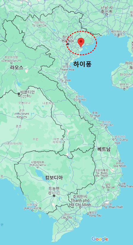 베트남 하이퐁 여행_지도